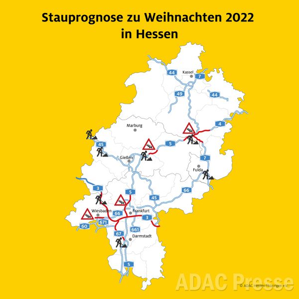 ADAC Stauprognose zum Ferienbeginn in Hessen